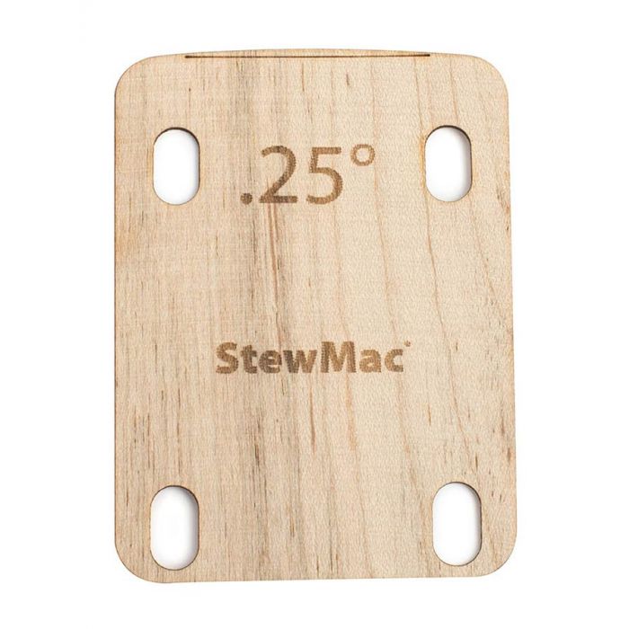 StewMac neck shim 0.25 degree shaped for electric bolt-on neck guitar