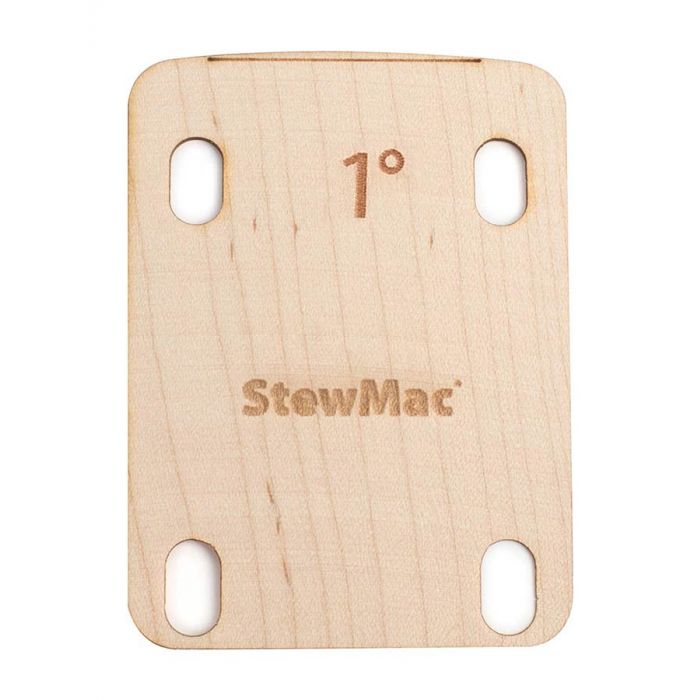 StewMac neck shim 1.00 degree shaped for electric bolt-on neck guitar