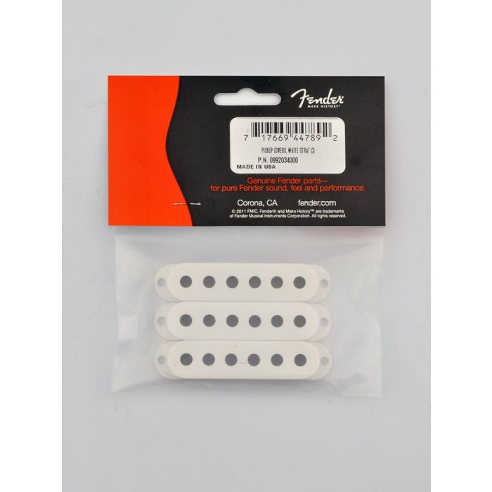 Fender Genuine Replacement Part pickup covers Stratocaster white plastic set of 3 