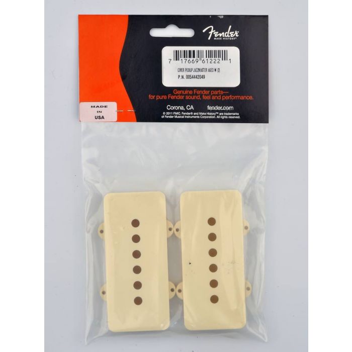 Fender Genuine Replacement Part pickup covers Jazzmaster parchment plastic set of 2 