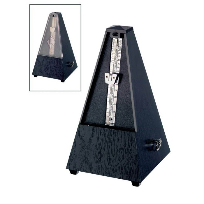 Wittner Maelzel metronoom, pyramide-model, kunststof, zwart, zonder bel
