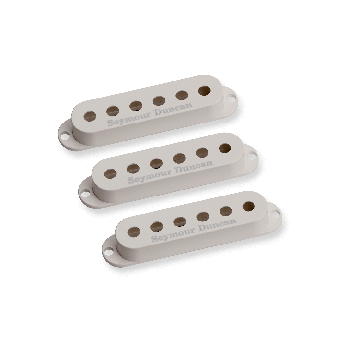Seymour Duncan Pickup Cover Set for Strat - Parchment with Logo