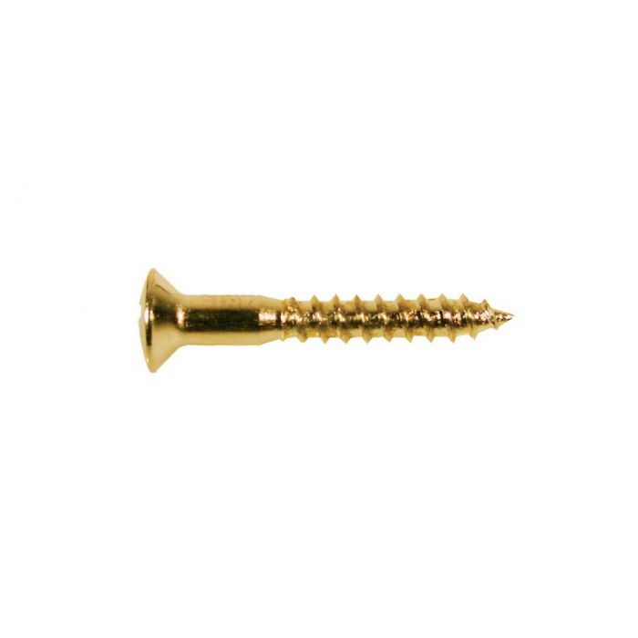 Screw, gold, 3,5x25mm, 12pcs, oval countersunk
