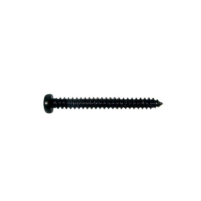 Pickup screw, black, 2,6x25mm, 12pcs, dome head, tapping