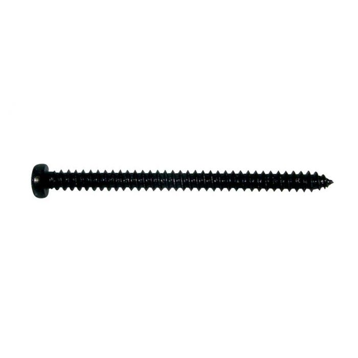 Pickup screw, black, 2,6x35mm, 12pcs, dome head, tapping