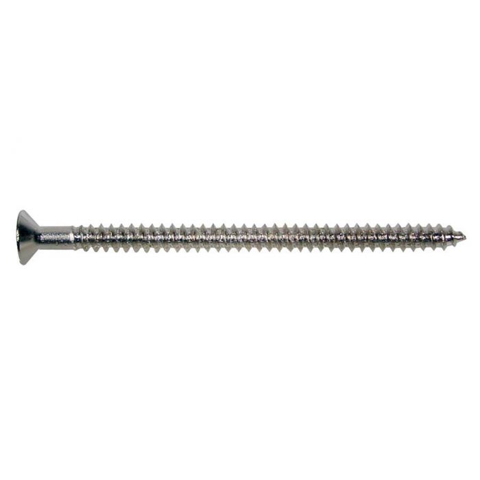 Pickup screw, nickel, 2,6x40mm, 12pcs, flat countersunk, tapping