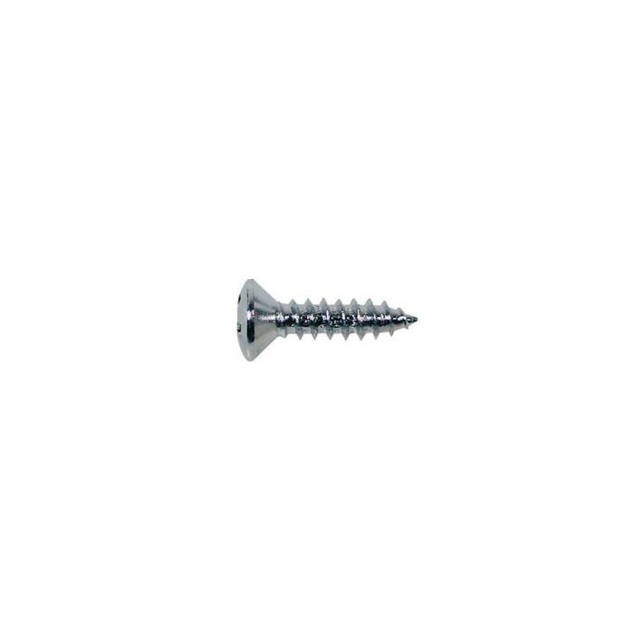 Screw, chrome, 3x12mm, 12pcs, oval countersunk, tapping, for pickguard