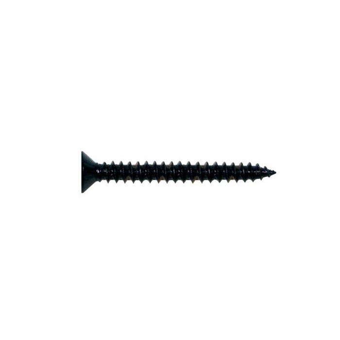 Screw, black, 3,5x25mm, 12pcs, flat countersunk, tapping