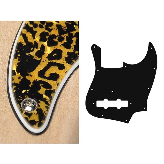 Pickguard Jazz bass, 3 ply, tiger pearl, standard