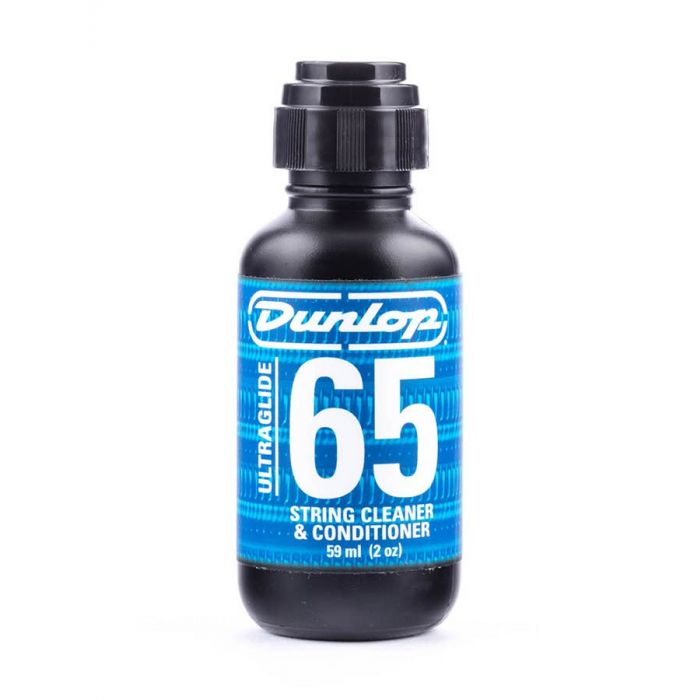 Dunlop Formula 65 Ultraglide string cleaner & polisher, 2 oz. bottle with applicator top
