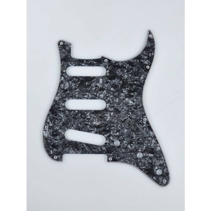 Fender Genuine Replacement Part pickguard Strat SSS 11 screw holes 4-ply black pearl 
