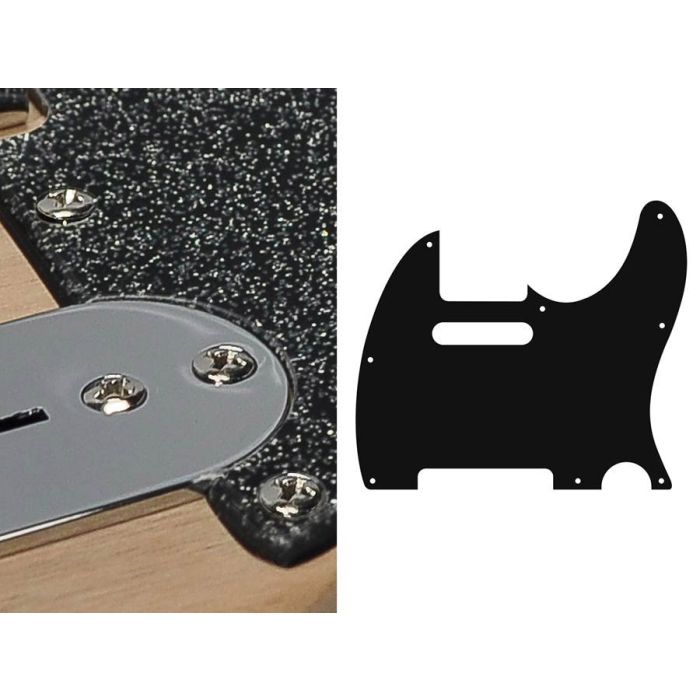 Pickguard Tele, 2 ply, sparkling black, standard
