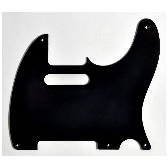 Pickguard Tele matzwart 1 laags 5 gaats