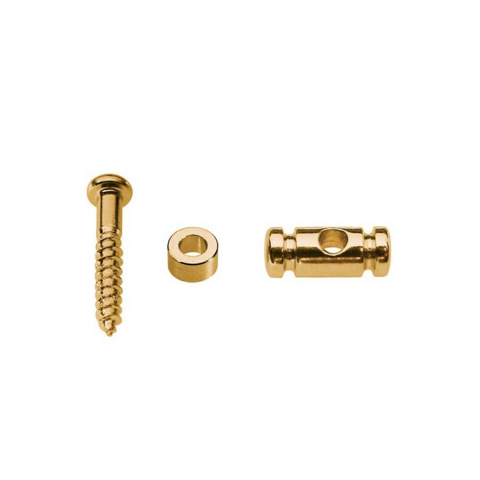 Snaargeleider, cilinder model, goud, hoogte 6.5mm, inclusief bus en schroef