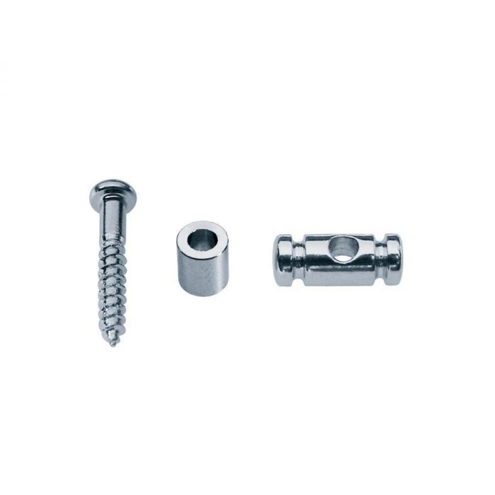 Snaargeleider, cilinder model, chroom, hoogte 9.0mm, inclusief bus en schroef