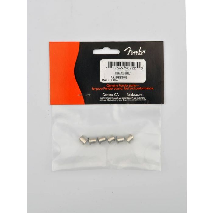 Fender Genuine Replacement Part string ferrules Tele chrome set of 6