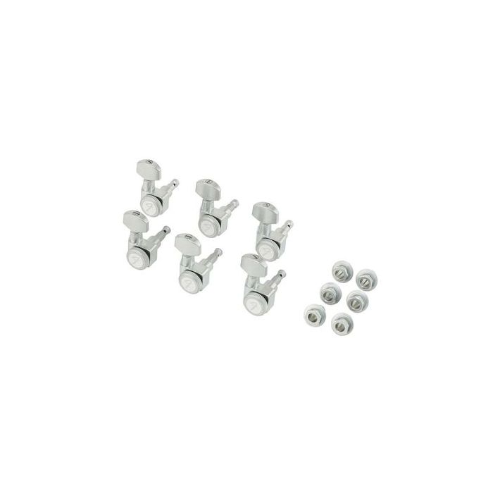 Fender Genuine Replacement Part machine heads Schaller locking strat/tele mounting materials included brushed 
