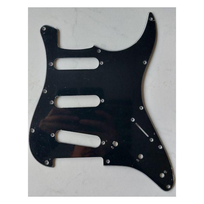 Pickguard Strat, 3 laags, zwart, SSS, 3 potmeter gaten, 3-5 switch