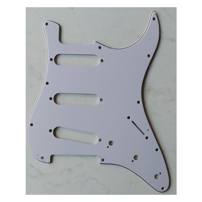 Pickguard Strat, 3 laags, wit, SSS, 3 potmeter gaten, 3-5 switch