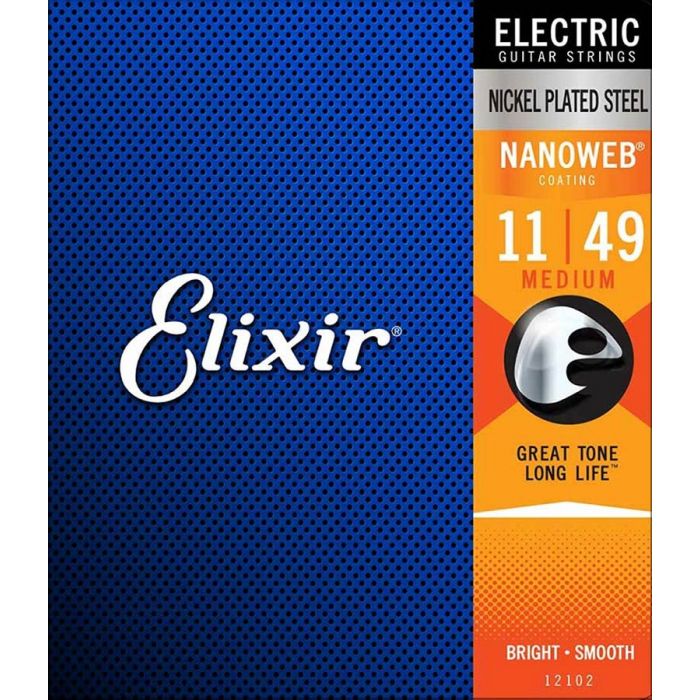 Elixir Nanoweb string set electric coated, medium, 011-014-018-028-038-049