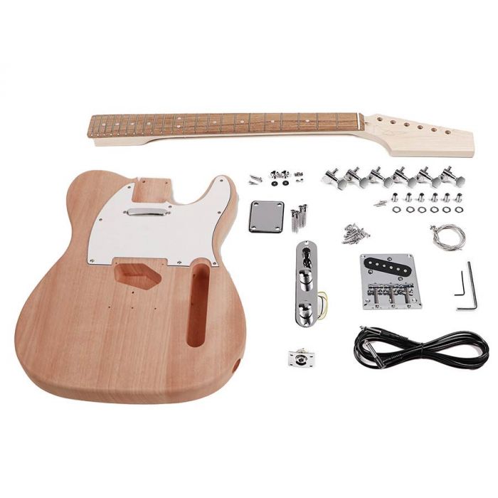 Boston guitar assembly kit, Tele model, mahogany body, maple neck, S-S pickups