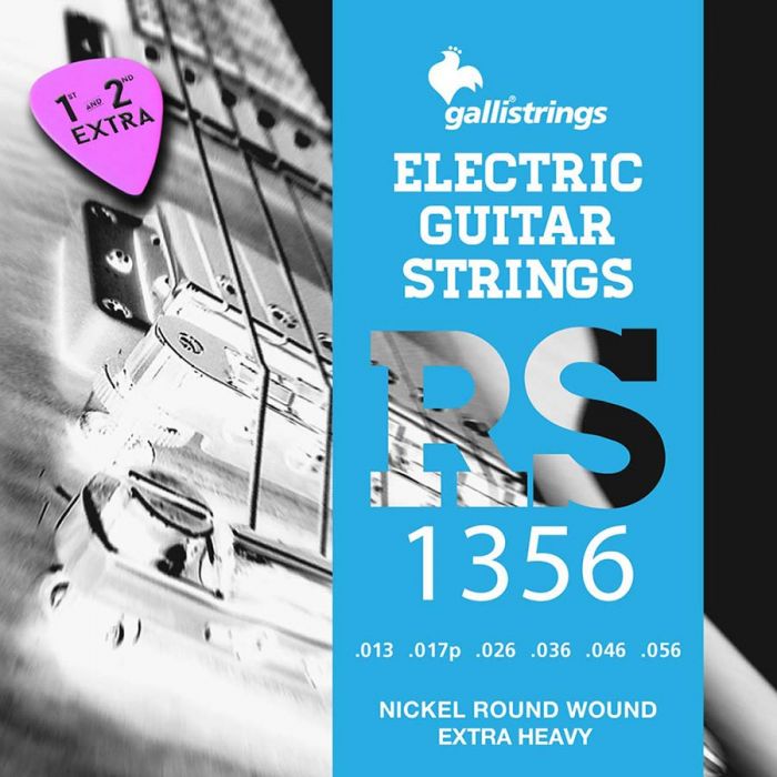 Galli string set electric, nickel roundwound, extra heavy, 013-017-026-036-046-056