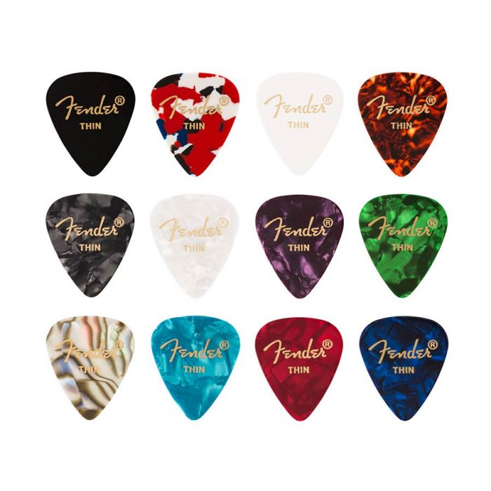 Fender Celluloid Medley Picks 12 pieces