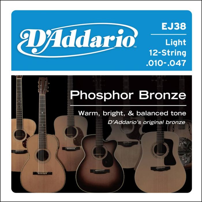 D'Addario Phosphor Bronze snarenset akoestisch 12-snarig