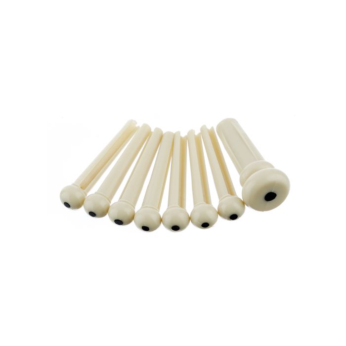 FenderĀ® Bridge Pins ivory/black dot