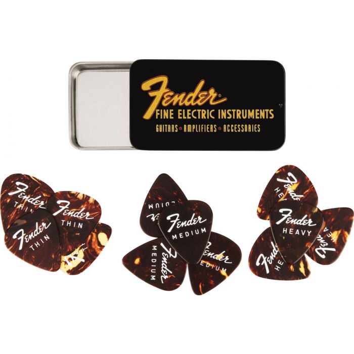 FenderĀ® Fine Electric Pick Tin (12)