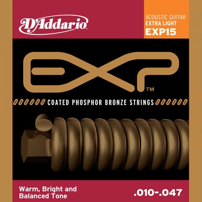 D'Addario EXP Coated Phosphor Bronze snarenset akoestisch