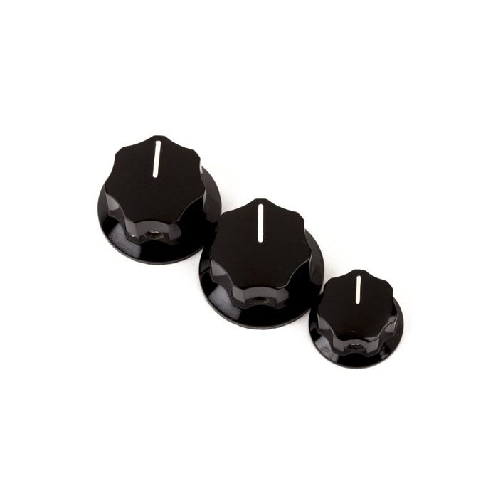 Fender® Jazz Bass® Pot Knobs black (3) 
