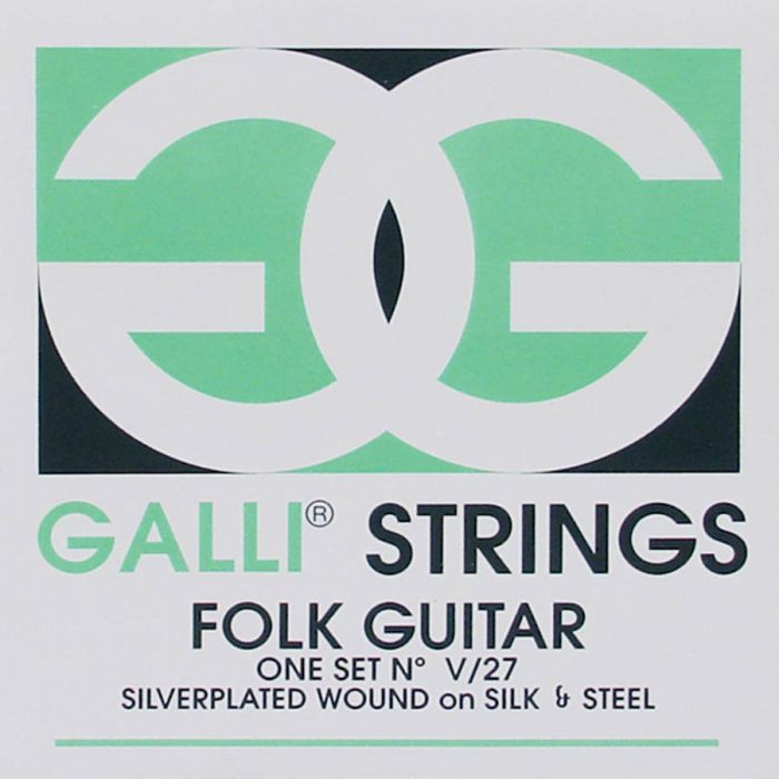 Galli Folk Guitar snarenset akoestisch, silverplated wound on silk steel 011-014-023-028-038-046