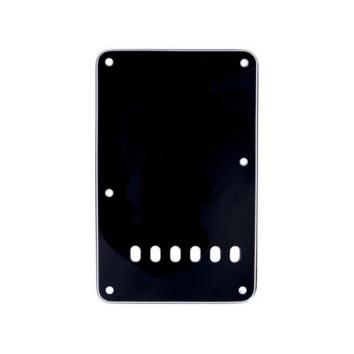 Fender® Strat® Backplate 3ply black 6h.