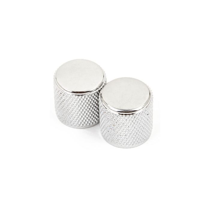 Fender® Tele®/P-Bass® Pot Knobs chr. (2)