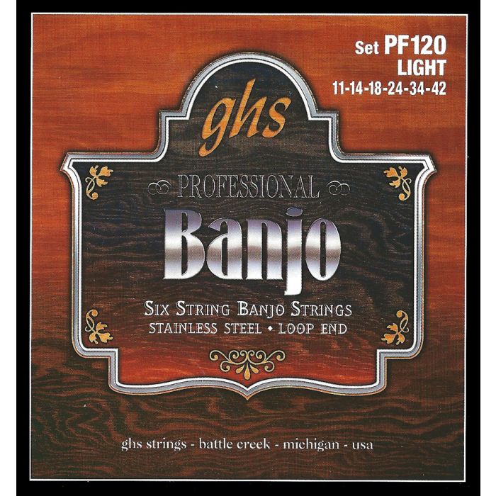 GHS PF 120 6-Str. Banjo String St. Steel