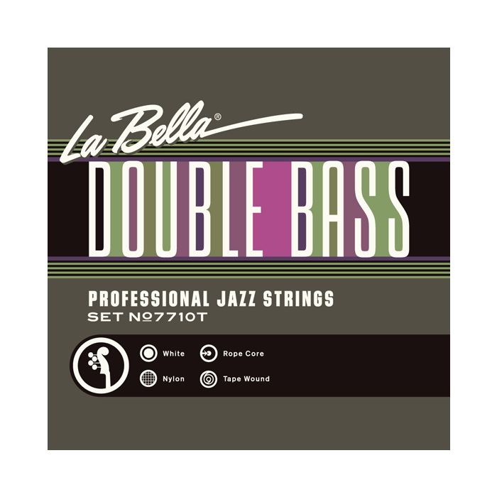 La Bella Double Bass 7710T White Nylon 