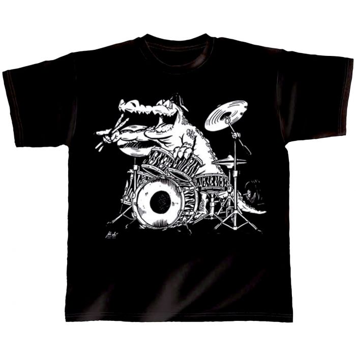T-Shirt black Kroko Power L 