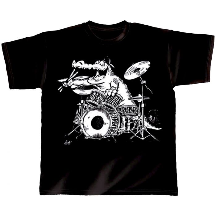T-Shirt black Kroko Power M 