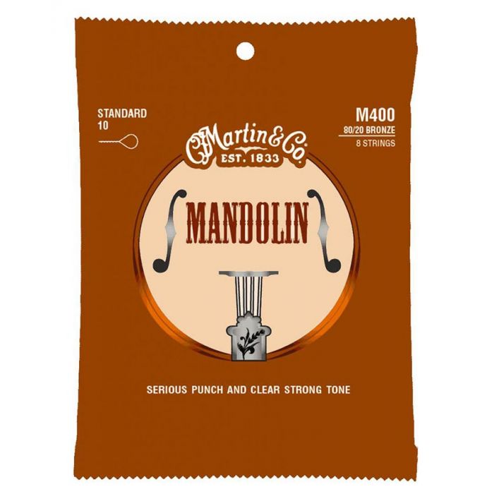Martin string set mandolin, 80/20 bronze, standard, 2x010 2x014 024-024-034-034