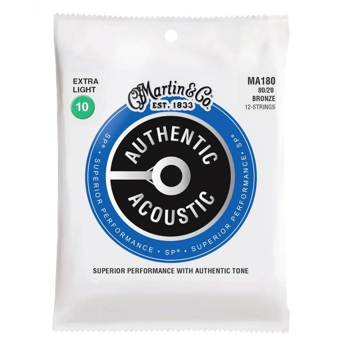 Martin Authentic Acoustic string set 12-string 80/20 bronze