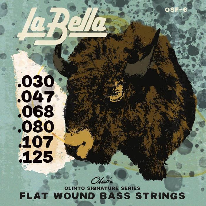 La Bella Olinto Signature Flats string set electric 6-string bass