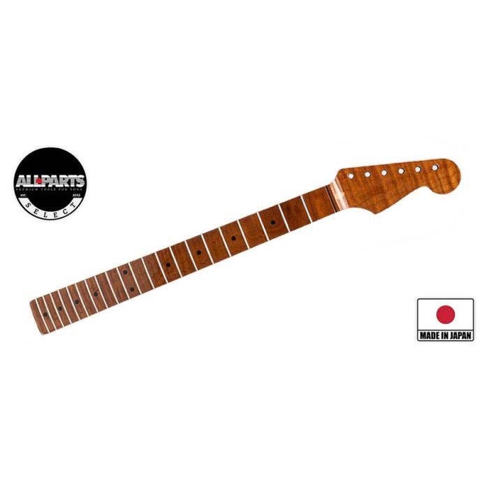 Allparts Vintage Spec replacement neck for Stratocaster, AAA+ roasted flamed maple, soft V, nitro finish (Selected Limited Edition)