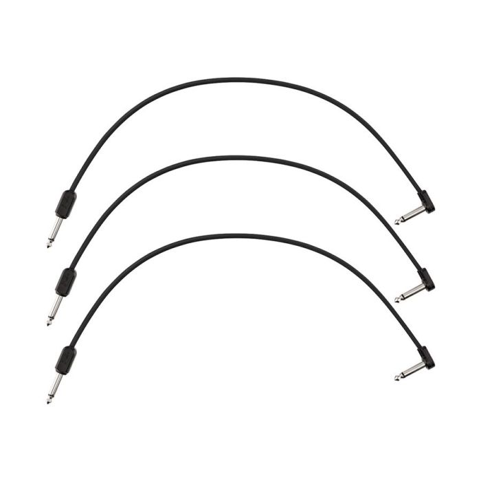 Fender Professional Series Blockchain 16" patch cable, 3-pack, straight/angled