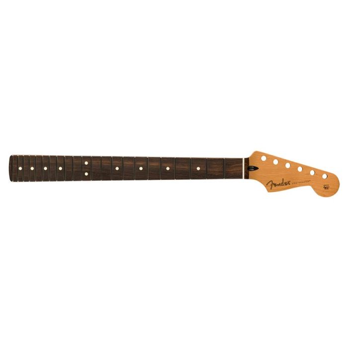 Fender Genuine Replacement Part satin roasted maple Stratocaster neck, 22 jumbo frets, 12" radius, rosewood, flat oval shape