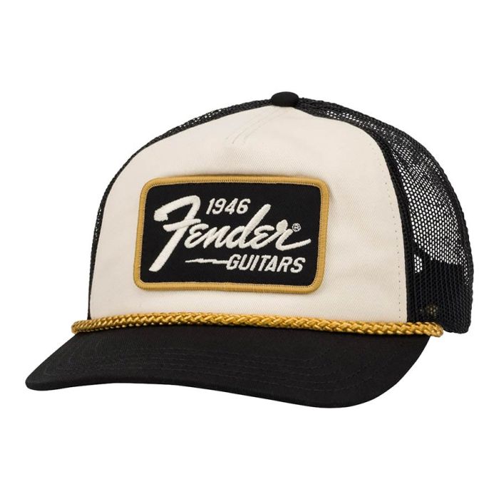 Fender Clothing Headwear 1946 gold braid hat, cream/black