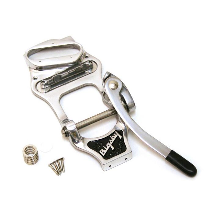 Bigsby B16 vibrato tailpiece, with bridge and neck shim, polished aluminum