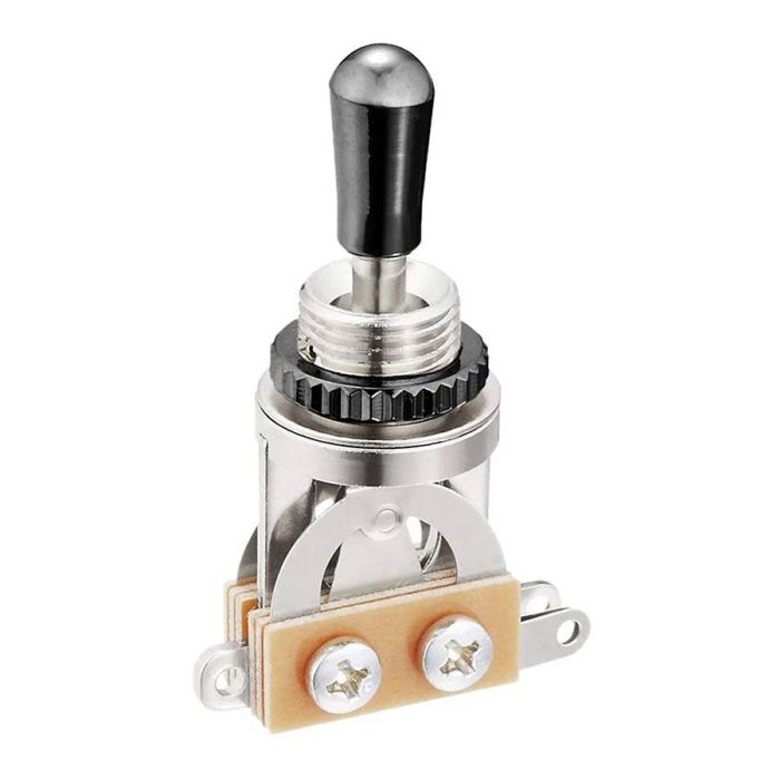 Boston toggle switch 3-way, made in Japan, black nickel switch tip and nut, nickel contacts