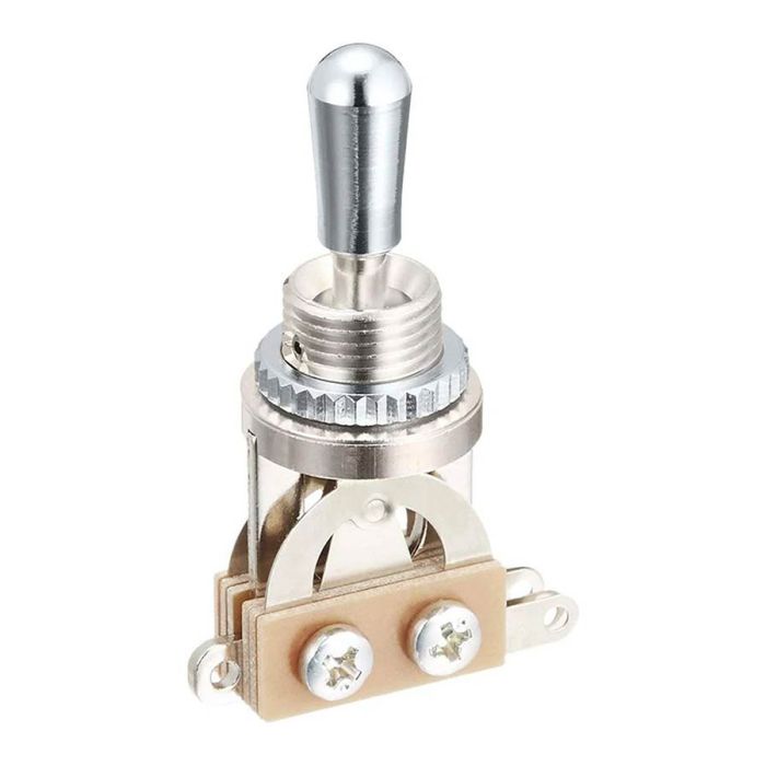 Boston toggle switch 3-way, made in Japan, chrome switch tip and nut, nickel contacts