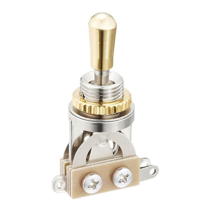 Boston toggle switch 3-way, made in Japan, gold switch tip and nut, nickel contacts